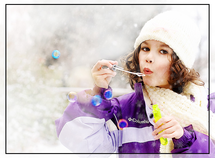 bubbles in the snow